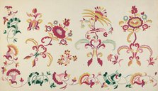 Embroidery from Bedspread, 1935/1942. Creator: Majel G. Claflin.