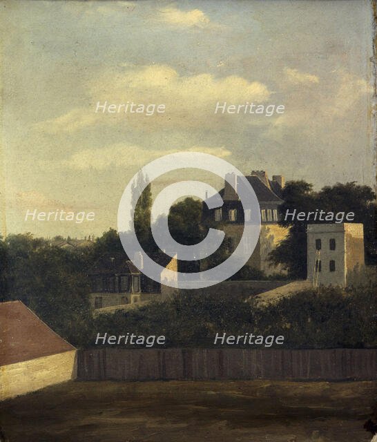 La place Bréda, vue de la rue La Bruyère (actuelle rue Henri-Monnier), en 1833, actuel 9ème..., 1833 Creator: Georges Viard.