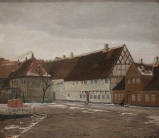 Winter Evening in Ribe, Jutland, 1892. Creator: Johan Rohde.