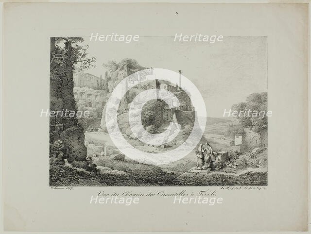 View of the Road from Cascatelles to Tivoli, 1817. Creator: Claude Thiénon.