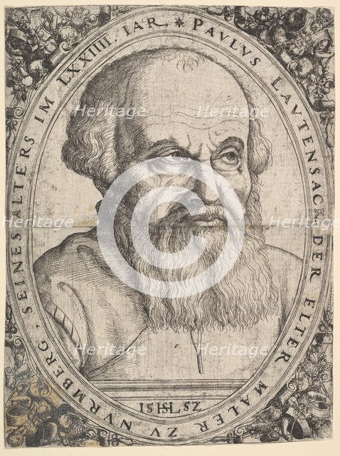 Portrait of Paulus Lautensack the Elder, 1552. Creator: Hans Sebald Lautensack.