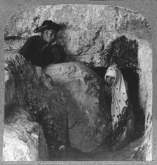 'The Tomb of Christ, showing the Stone, Rolled Away, c1900. Artist: Unknown.
