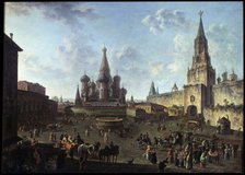 'The Red Square in Moscow', 1801.  Artist: Fyodor Yakovlevich Alexeev