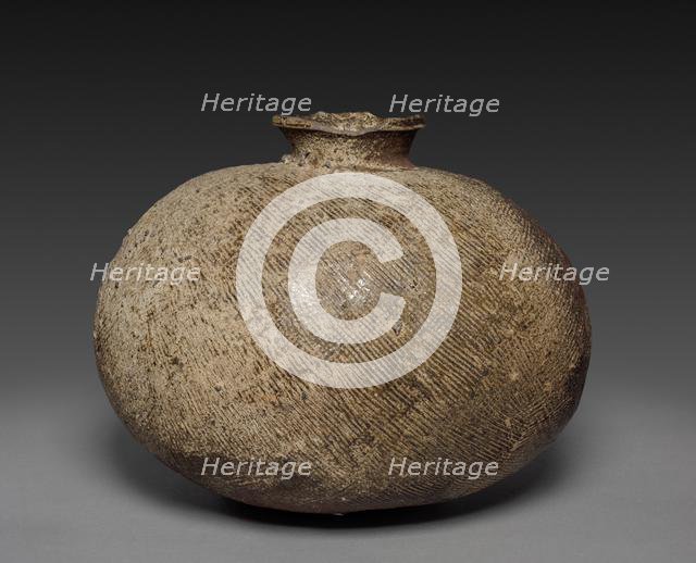 Jug with Oblong Body: Sueki Ware, 8th century. Creator: Unknown.