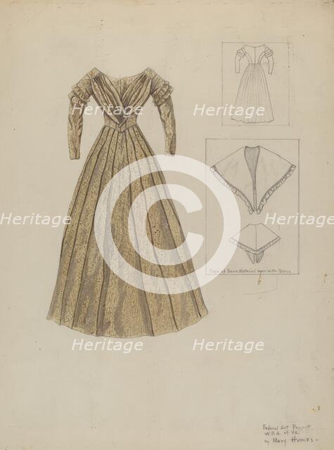 Dress, c. 1937. Creator: Mary E Humes.