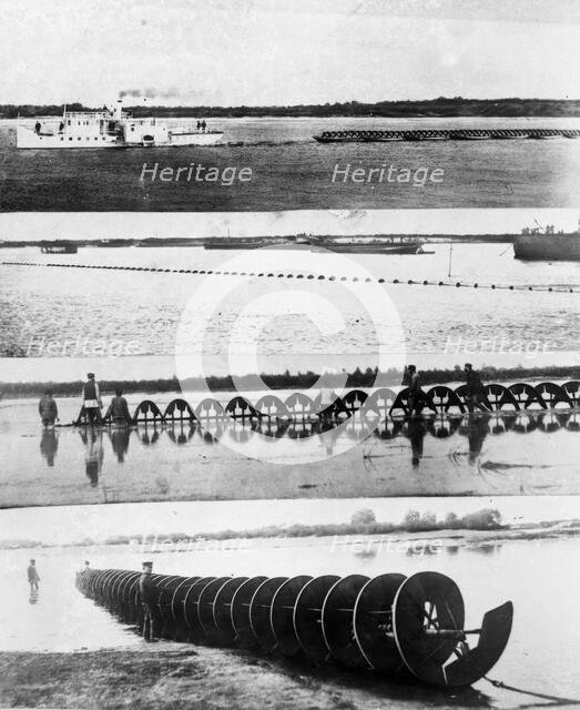 Spiral device/ water apparatus (possibly an example of Archimedes' screw)., c1900s. Creator: Robert Augustus Henry L'Estrange.