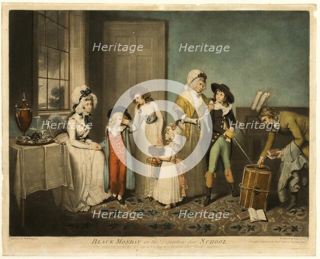 Black Monday, or the Departure for School, published December 1, 1790. Creator: John Jones.