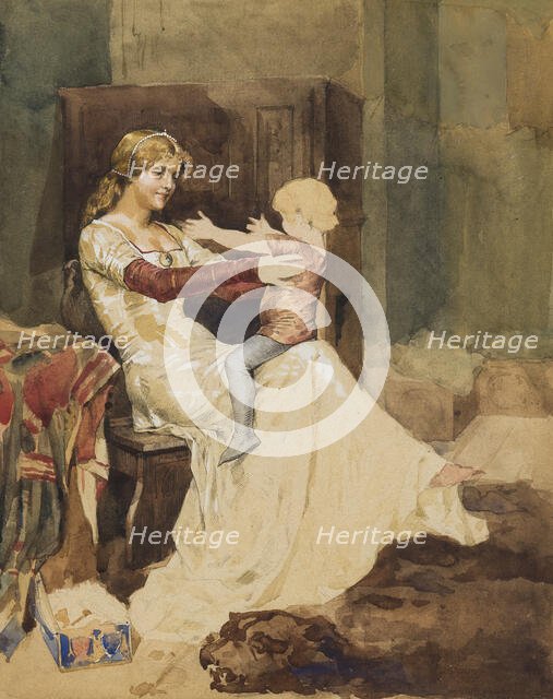 Queen Blanka. Study, 1876. Creator: Albert Edelfelt.