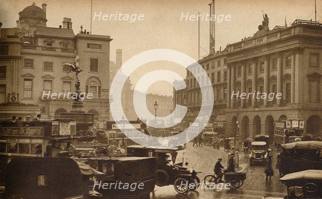 'Regent Street, London, England, viewed from Piccadilly Circus', 1923, (1938). Artist: Unknown.