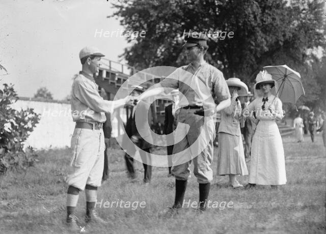 Baseball, Congressional - Lafferty of Oregon And Webb of North Carolina, 1911. Creator: Harris & Ewing.