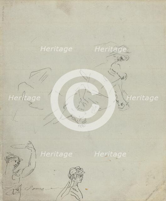 Figure Studies [verso]. Creator: Giovanni Battista Cipriani.