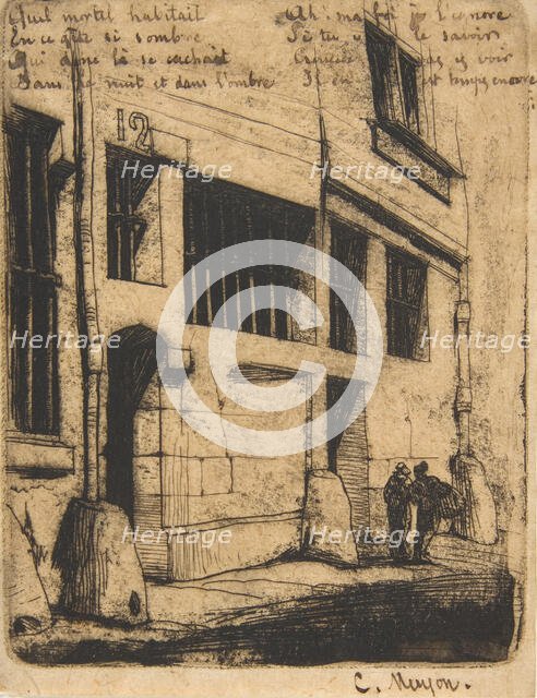 Rue des Mauvais Garçons, Paris, 1854. Creator: Charles Meryon.