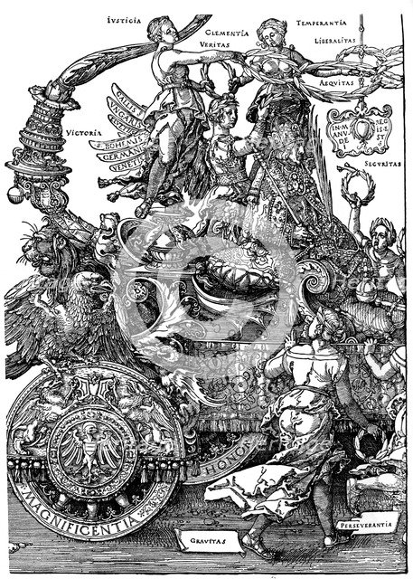 'Triumphal Return of Maximilian I', 1512-1522, (1936). Artist: Albrecht Dürer