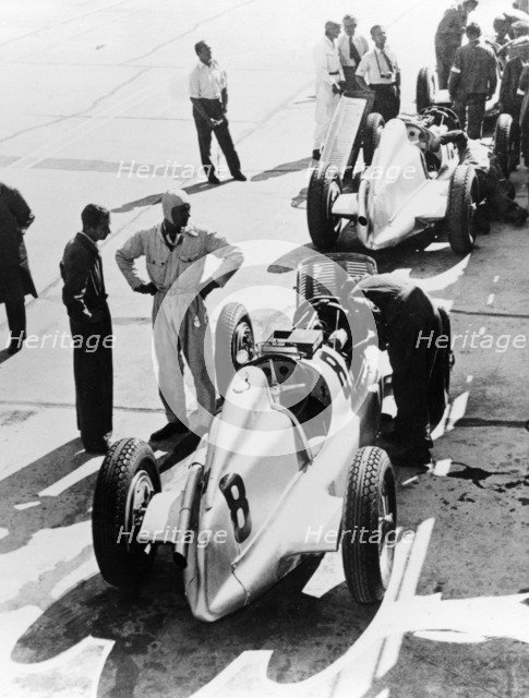 Mercedes-Benz Grand Prix cars, c1934. Artist: Unknown