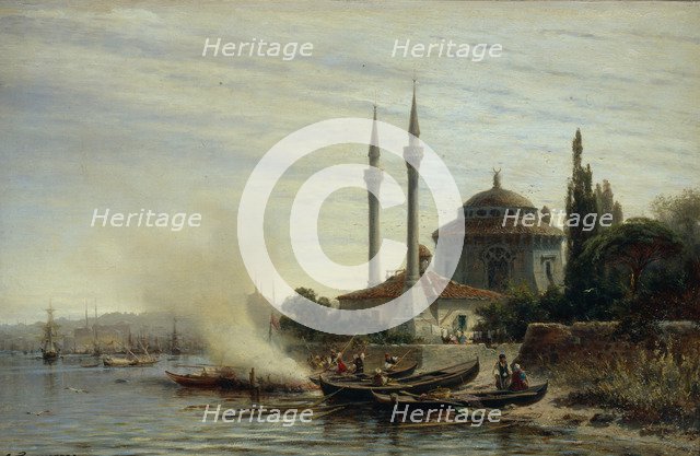 Golden Horn. Constantinople, 1864. Artist: Bogolyubov, Alexei Petrovich (1824-1896)