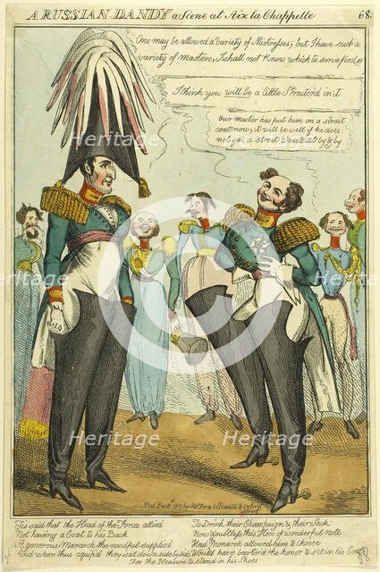 A Russian Dandy, published December 8, 1818. Creator: William Heath.