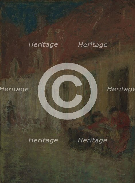 Lace Makers, Bruges, 1912. Creator: Harriet Blackstone.