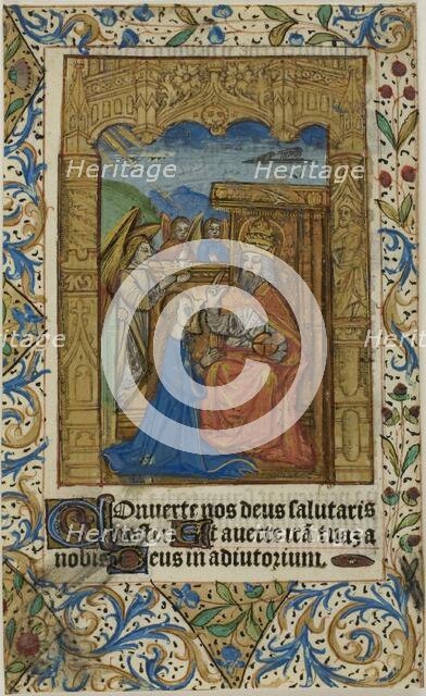 Coronation of the Virgin with Decorative Border from a Prayerbook, n.d. Creator: Unknown.