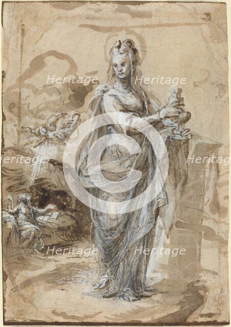 Mary Magdalene [recto], in or after 1524. Creator: Biagio Pupini.