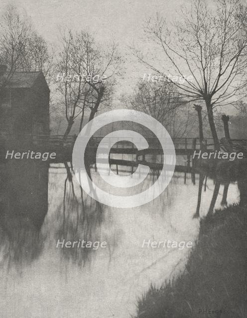 Footbridge Near Chingford, from The Compleat Angler, 1888. Creator: Peter Henry Emerson (British, 1856-1936); Sampson Low, Marston, Searle and Rivington.