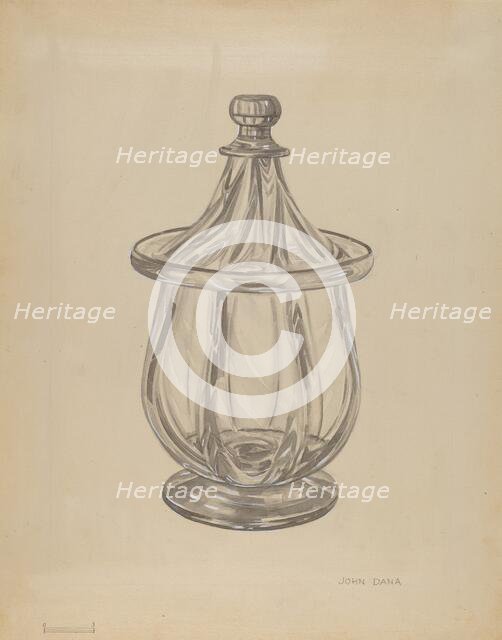 Sugar Bowl with Cover, c. 1936. Creator: John Dana.