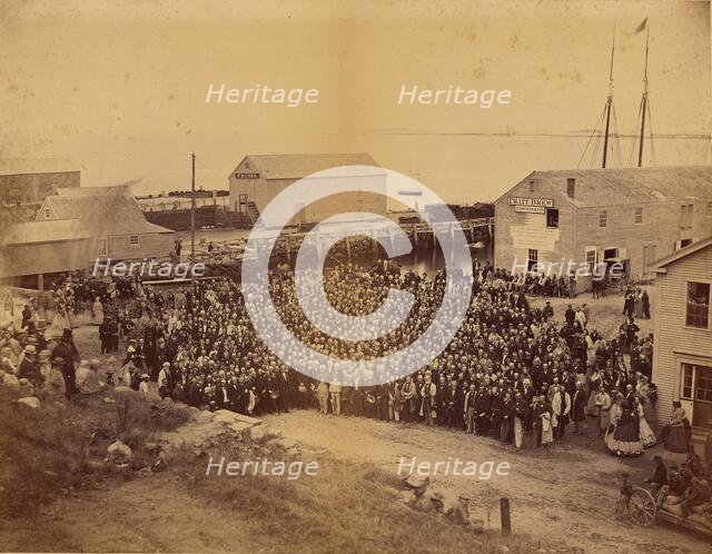 National Congregational Council at Plymouth Rock, 1865. Creator: John Adams Whipple.
