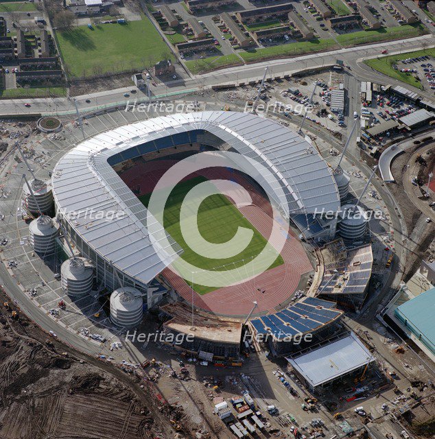 City of Manchester Stadium under construction, February 2002. Artist: Historic England Staff Photographer.