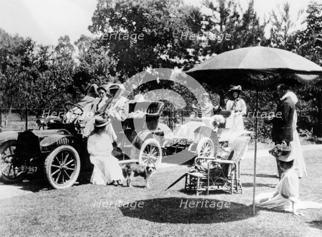 A driving party, (early 1900s?). Artist: Unknown