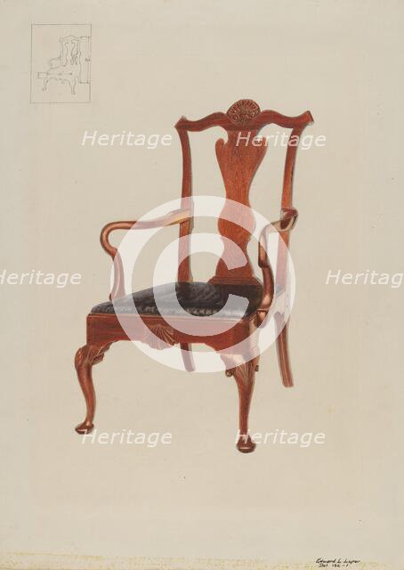 Armchair, c. 1936. Creator: Edward L Loper.