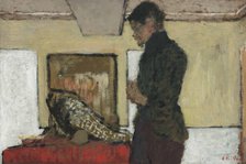 The painter Maximilien Luce in his studio, c1899. Creator: Vuillard, Édouard (1868-1940).