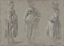 Standing girl, seen from three sides, unknown date. Creator: Anon.