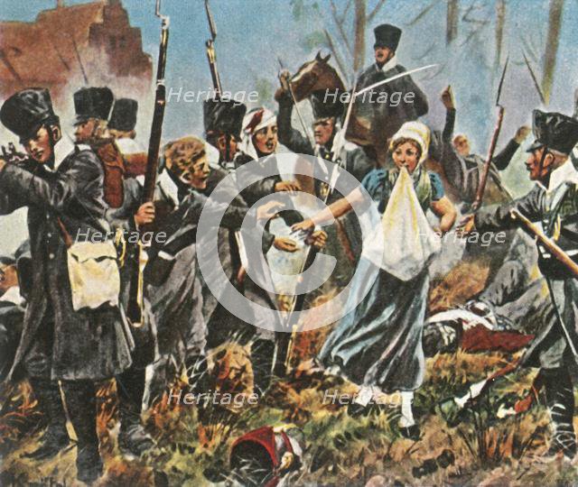 Johanna Stegen at the fighting in Lüneburg, 2 April 1813, (1936). Creator: Unknown.