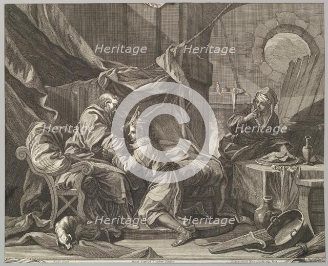 Isaac Blessing Jacob, 18th century. Creator: Martin Gottfried Crophius.