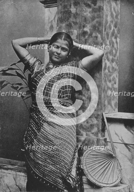 'High Caste Tamil Lady', c1890, (1910). Artist: Alfred William Amandus Plate.