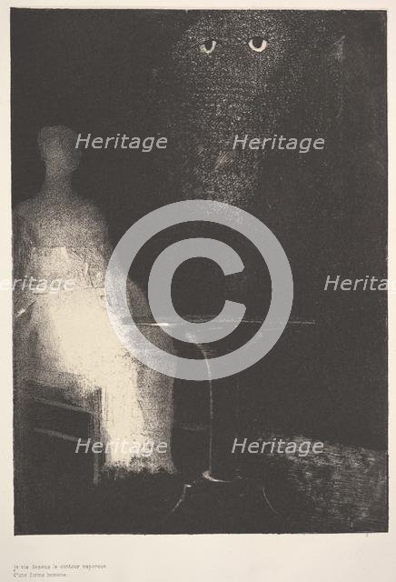 Below, I saw the vaporous contours of a human form, 1896. Creator: Odilon Redon.