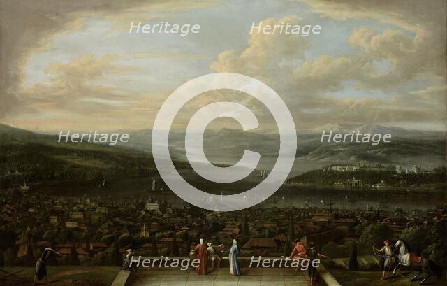 View of Istanbul from the Dutch Embassy at Pera, c.1720-c.1737. Creator: Jean Baptiste Vanmour.