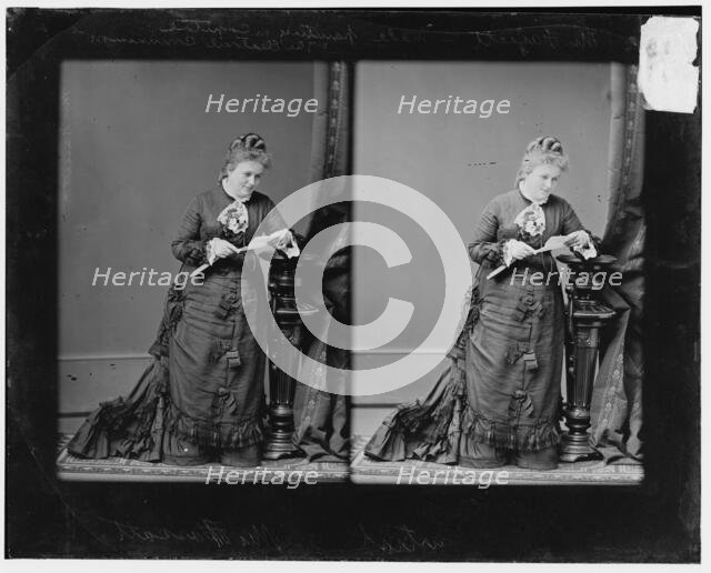 Mrs Cornelia Adele Fassett (Artist) Painted "The Electoral Commission" in U.S. Capitol, 1877 or 1878 Creator: Unknown.