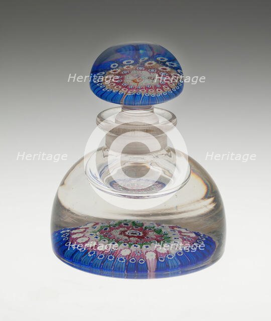 Inkwell, London, 1848. Creator: Whitefriars Glass Works.