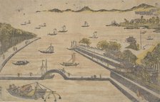 View of Fukagawa, Edo, ca. 1764., ca. 1764. Creator: Suzuki Harunobu.