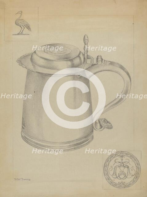 Silver Tankard, c. 1937. Creator: Hester Duany.