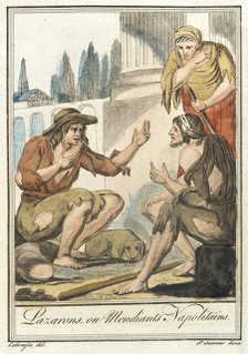 Costumes de Différents Pays, 'Lazarons, ou Mendiants Napolitains', c1797. Creator: Jacques Grasset de Saint-Sauveur.