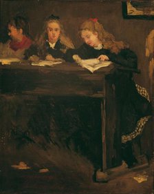 Three Schoolgirls, 1860. Creator: Courbet, Gustave (1819-1877).