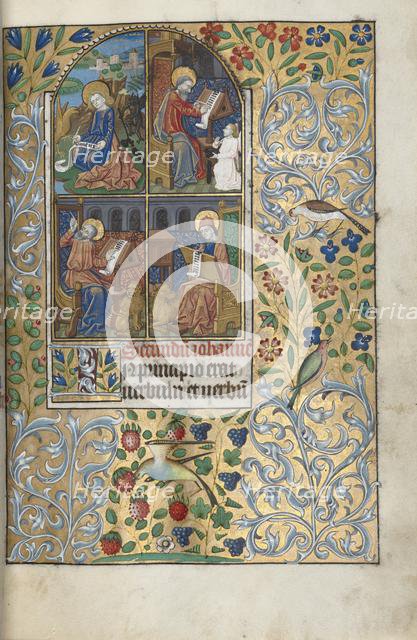 Book of Hours (Use of Rouen): fol. 13r, The Four Evangelists, c. 1470. Creator: Master of the Geneva Latini (French, active Rouen, 1460-80).