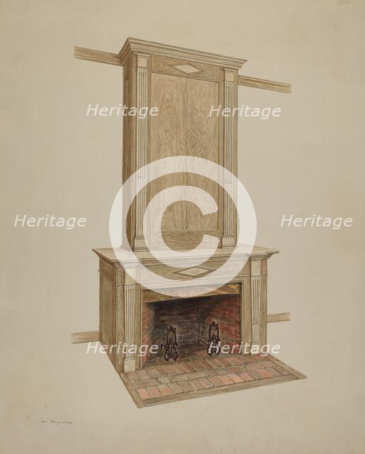 Carved Casing, c. 1938. Creator: Hans Mangelsdorf.