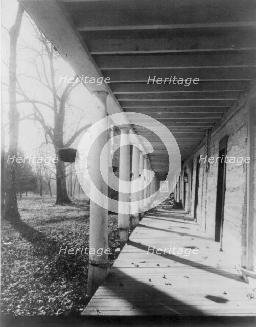 "Veranda of the cottages", Mammoth Cave, Edmondson County, Kentucky, c1893. Creator: Frances Benjamin Johnston.