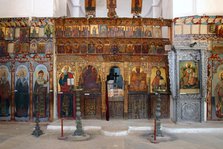 Interior of a monastery church, North Cyprus.