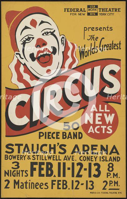 Circus, New York, [1935]. Creator: Unknown.