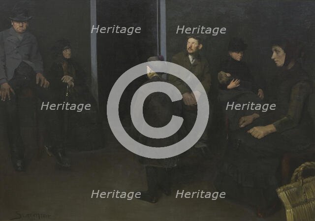 The Poor: The Waiting Room of Death, 1888. Creator: Harald Slott-Moller.