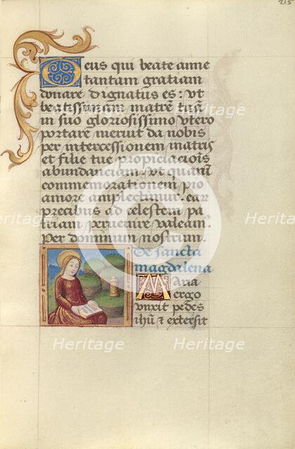 Saint Mary Magdalene; Poncher Hours, about 1500. Creator: Master of Jacques de Besancon.