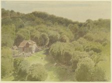 Farm in a forest clearing in the Harz Mountains, 1864. Creator: Carl Theodor Reiffenstein.